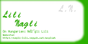 lili nagli business card